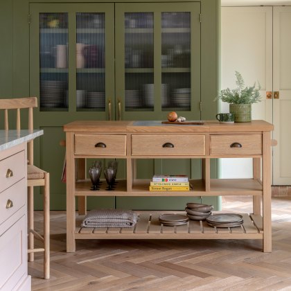 Gallery Direct Eton Kitchen Island in Natural Gallery Direct Eton Kitchen Island in Natural