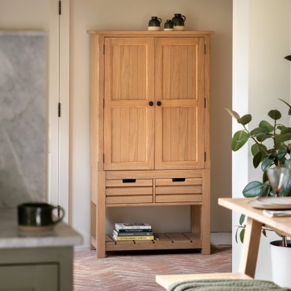 Gallery Direct Eton Larder Cupboard in Natural Gallery Direct Eton Larder Cupboard in Natural