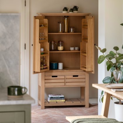Gallery Direct Eton Larder Cupboard in Natural Gallery Direct Eton Larder Cupboard in Natural