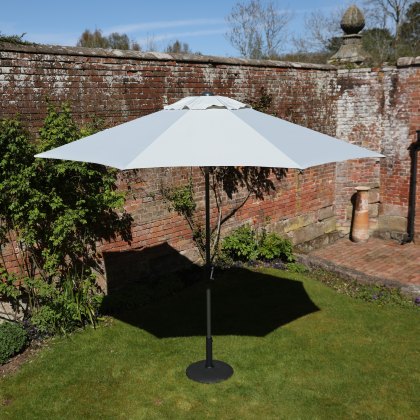 Riviera Deluxe 2.5m Crank & Tilt Parasol in French Grey Riviera Deluxe 2.5m Crank & Tilt Parasol in French Grey