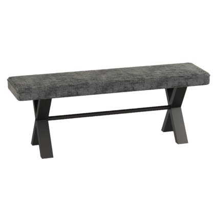 Fusion Oak 140cm Upholstered Dining Bench in Graphite Fusion Oak 140cm Upholstered Dining Bench in Graphite