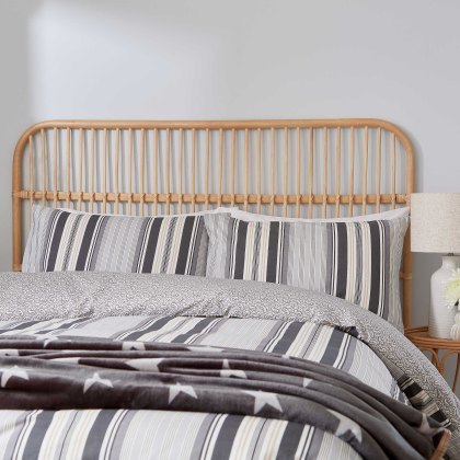 Helena Springfield Beach House Stripe Linen & Grey Duvet Cover Set Helena Springfield Beach House Stripe Linen & Grey Duvet Cover Set