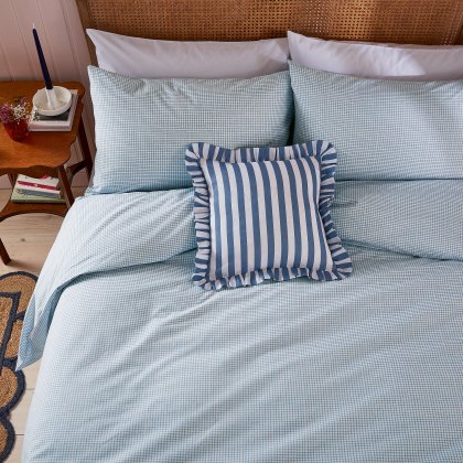 Helena Springfield Gingham Print Blue Duvet Cover Set Helena Springfield Gingham Print Blue Duvet Cover Set