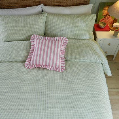 Helena Springfield Gingham Print Green Duvet Cover Set Helena Springfield Gingham Print Green Duvet Cover Set