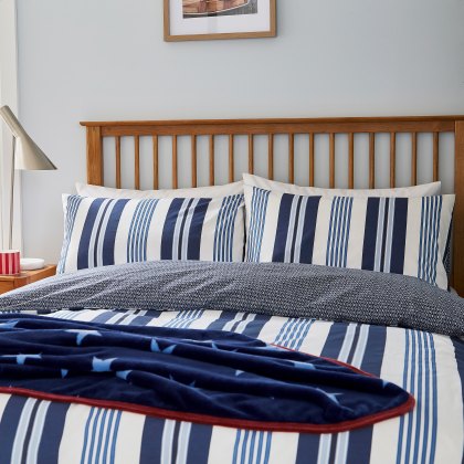 Helena Springfield Huntington Stripe Blue Duvet Cover Set Helena Springfield Huntington Stripe Blue Duvet Cover Set