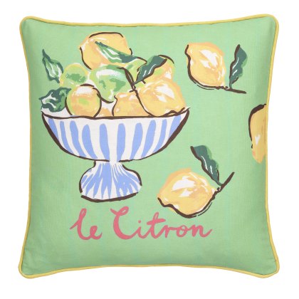 Fusion Lemon Fruit Bowl Outdoor Cushion Multi Fusion Lemon Fruit Bowl Outdoor Cushion Multi