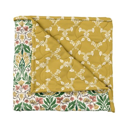 Morris & Co Little Chintz Throw Green Morris & Co Little Chintz Throw Green