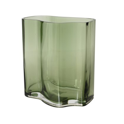 Kaemingk Ripple Shape Green Vase Kaemingk Ripple Shape Green Vase