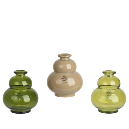 Kaemingk Recycled Small Glass Vase Kaemingk Recycled Small Glass Vase