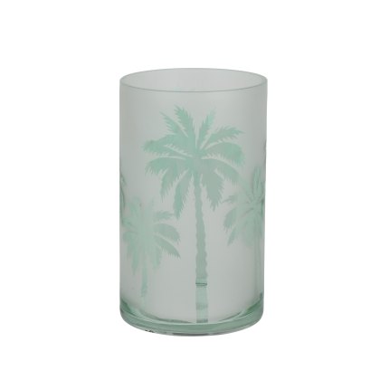 Kaemingk Palm Tree Hurricane Vase Kaemingk Palm Tree Hurricane Vase