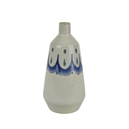 Kaemingk Blue and White Terracotta Vase Kaemingk Blue and White Terracotta Vase