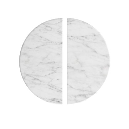 Portobello Half Moon Nest Of Tables With Travertine Tops Portobello Half Moon Nest Of Tables With Travertine Tops