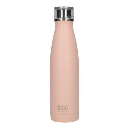 Built Drinks Bottle 500ml Stainless Steel Pale Pink Built Drinks Bottle 500ml Stainless Steel Pale Pink
