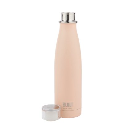 Built Drinks Bottle 500ml Stainless Steel Pale Pink Built Drinks Bottle 500ml Stainless Steel Pale Pink