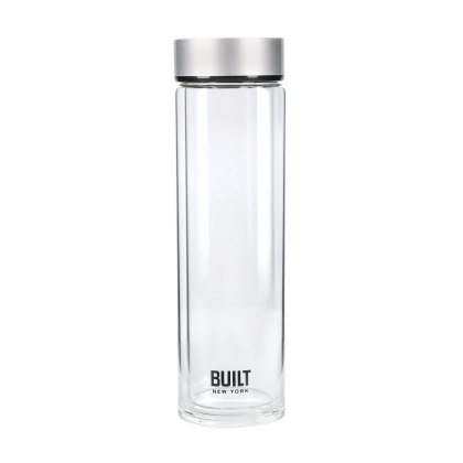 Built 450ml Glass Bottle Silver Built 450ml Glass Bottle Silver