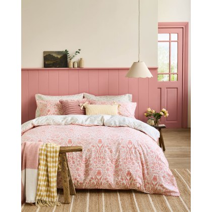 Laura Ashley Ashstead Damask Duvet Set Coral Laura Ashley Ashstead Damask Duvet Set Coral