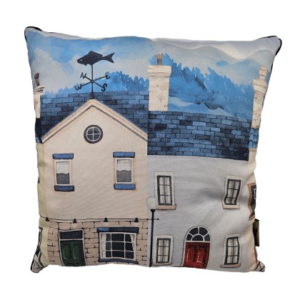 Lobster Creek Coastal Fishing Village Cushion Lobster Creek Coastal Fishing Village Cushion