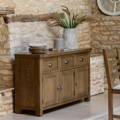 Gallery Direct Hardwick 3 Door 3 Drawer Sideboard Gallery Direct Hardwick 3 Door 3 Drawer Sideboard