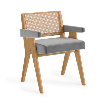 Aria Accent Chair in Grey Velvet Aria Accent Chair in Grey Velvet