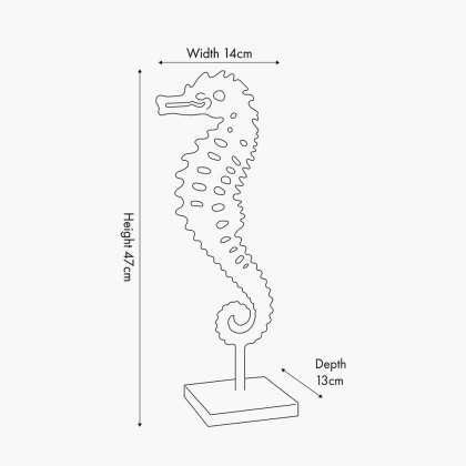 Pacific Silver Metal Sea Horse Pacific Silver Metal Sea Horse