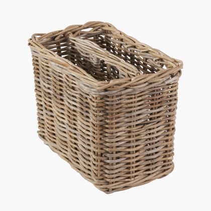 Pacific Tobs Grey Kubu Rattan Magazine Basket Pacific Tobs Grey Kubu Rattan Magazine Basket
