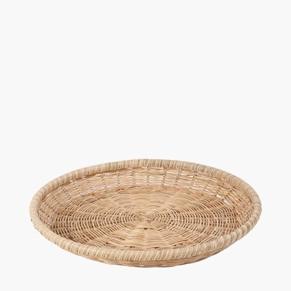 Pacific Natural Rattan Round Basket Tray Pacific Natural Rattan Round Basket Tray