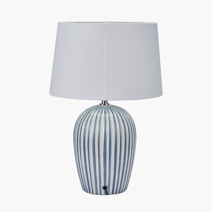 Pacific Cannes Blue And White Stripe Ceramic Table Lamp Pacific Cannes Blue And White Stripe Ceramic Table Lamp