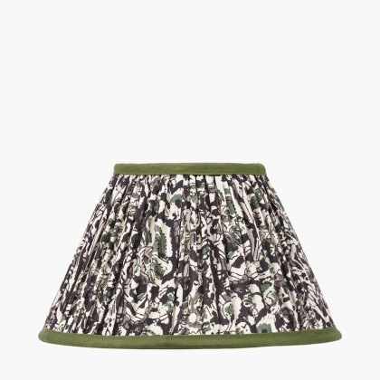 Pacific Ornella Green Floral Design Mushroom Pleat Empire Shade Pacific Ornella Green Floral Design Mushroom Pleat Empire Shade