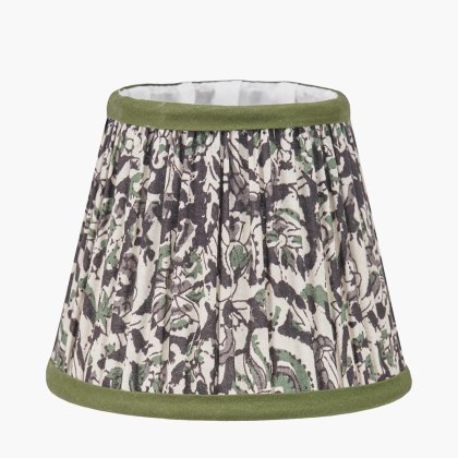Pacific Ornella Green Floral Design Mushroom Pleat Empire Shade Pacific Ornella Green Floral Design Mushroom Pleat Empire Shade