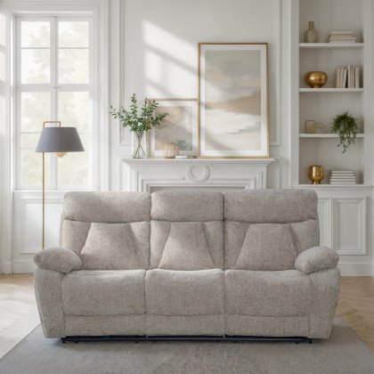 Henley 3 Seater Power Recliner Sofa in Biscuit Henley 3 Seater Power Recliner Sofa in Biscuit