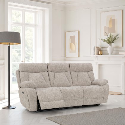 Henley 3 Seater Power Recliner Sofa in Biscuit Henley 3 Seater Power Recliner Sofa in Biscuit