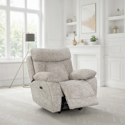 Henley Power Recliner Chair in Biscuit Henley Power Recliner Chair in Biscuit