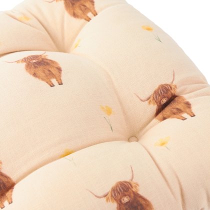 Wylder Ramble Highland Cow Seat Pad Pair Natural Wylder Ramble Highland Cow Seat Pad Pair Natural