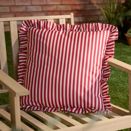 Wylder Millie Ruffle Outdoor Cushion Candy Red Wylder Millie Ruffle Outdoor Cushion Candy Red