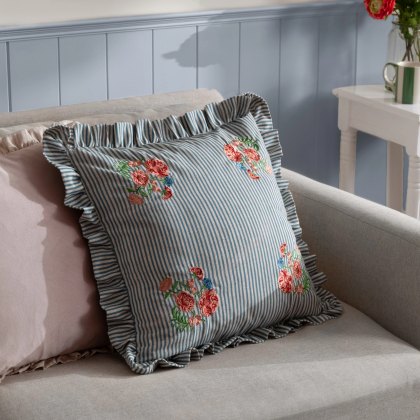 Wylder Martha Ruffle Cushion Blue Wylder Martha Ruffle Cushion Blue