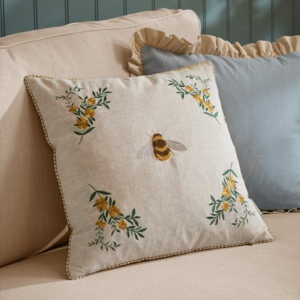 Wylder Ramble Bee Cushion Natural Wylder Ramble Bee Cushion Natural