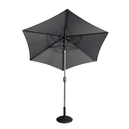Riviera Deluxe 3m Crank & Tilt Parasol in Grey Riviera Deluxe 3m Crank & Tilt Parasol in Grey