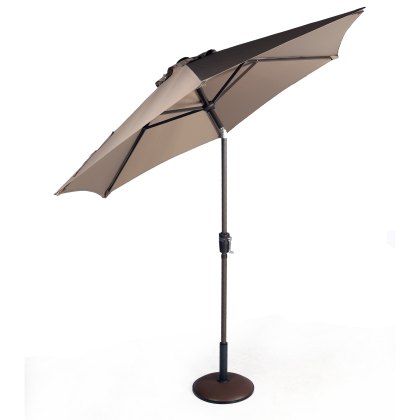 Riviera Deluxe 3m Crank & Tilt Parasol in Taupe Riviera Deluxe 3m Crank & Tilt Parasol in Taupe