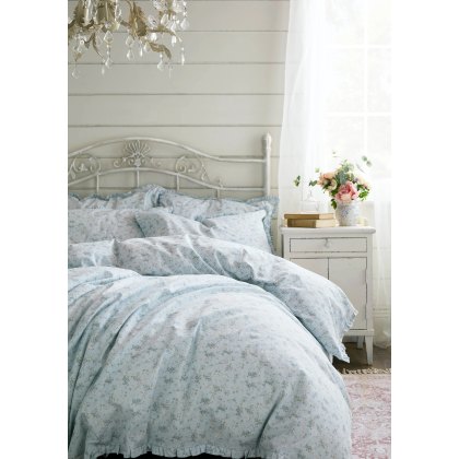 Shabby Chic Georgie Blue Duvet Cover Set Shabby Chic Georgie Blue Duvet Cover Set