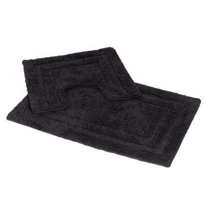 Showerdrape Pinnacle 2 Piece Bath Mat Set Charcoal Showerdrape Pinnacle 2 Piece Bath Mat Set Charcoal