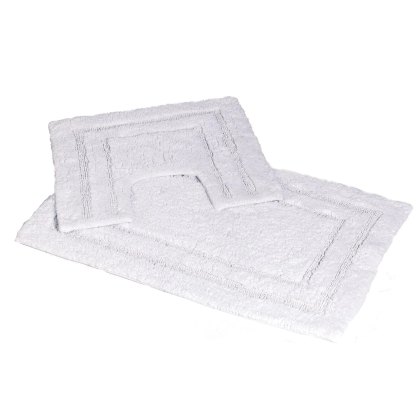 Showerdrape Pinnacle 2 Piece Bath Mat Set White Showerdrape Pinnacle 2 Piece Bath Mat Set White