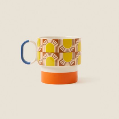 Orla Kiely Aura Mug Orange Orla Kiely Aura Mug Orange
