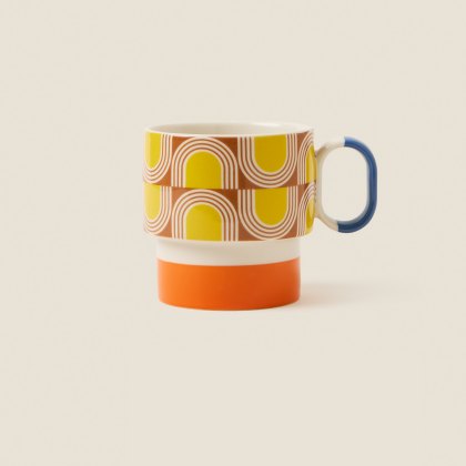 Orla Kiely Aura Mug Orange Orla Kiely Aura Mug Orange