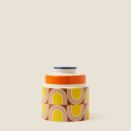 Orla Kiely Aura Storage Jar Orange Orla Kiely Aura Storage Jar Orange