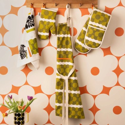 Orla Kiely Retro Stripe Apron Green Orla Kiely Retro Stripe Apron Green