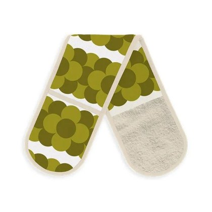 Orla Kiely Retro Stripe Double Oven Glove Green Orla Kiely Retro Stripe Double Oven Glove Green