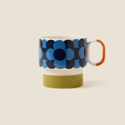 Orla Kiely Retro Stripe Mug Green Orla Kiely Retro Stripe Mug Green