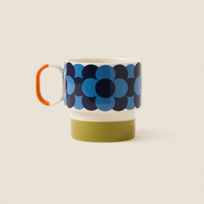 Orla Kiely Retro Stripe Mug Green Orla Kiely Retro Stripe Mug Green