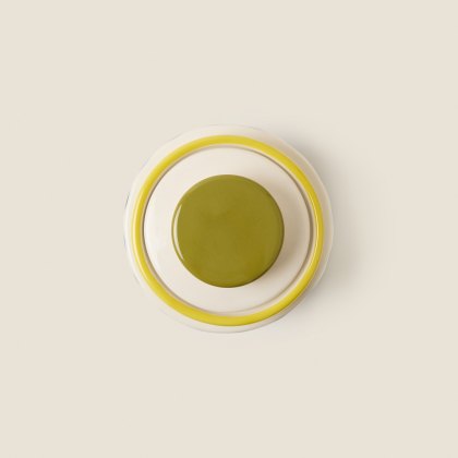 Orla Kiely Retro Stripe Storage Jar Yellow Orla Kiely Retro Stripe Storage Jar Yellow