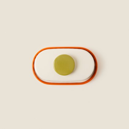 Orla Kiely Sycamore Stripe Butter Dish Orange Orla Kiely Sycamore Stripe Butter Dish Orange